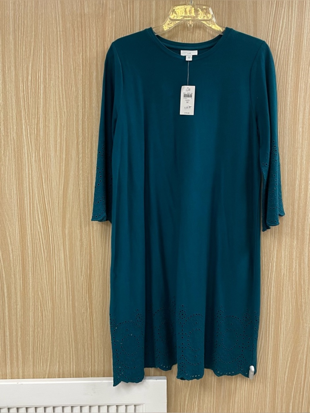 J. Jill green eyelet dress size medium NEW